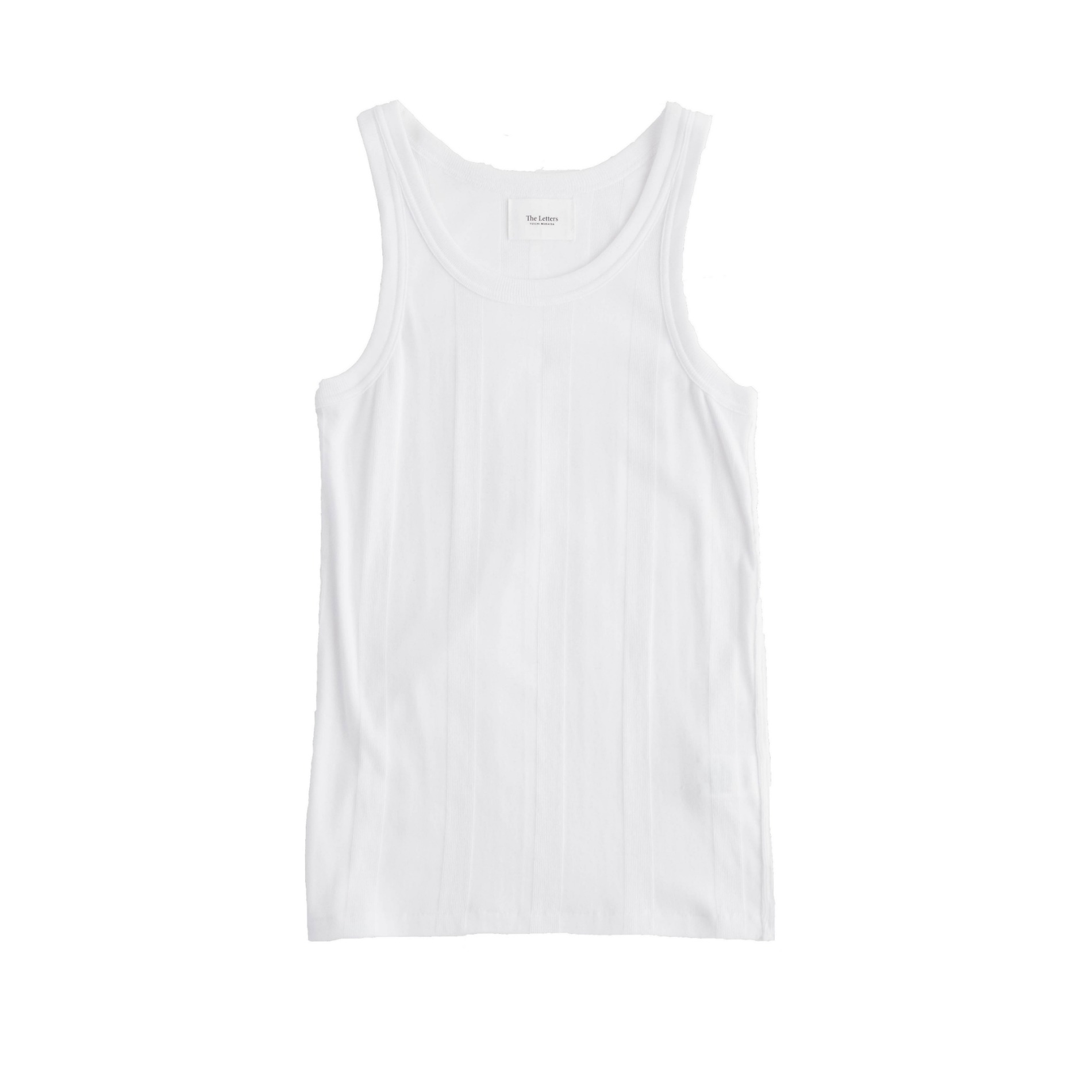 SS22 THE LETTERS STANDERD RIB TANK WHITE