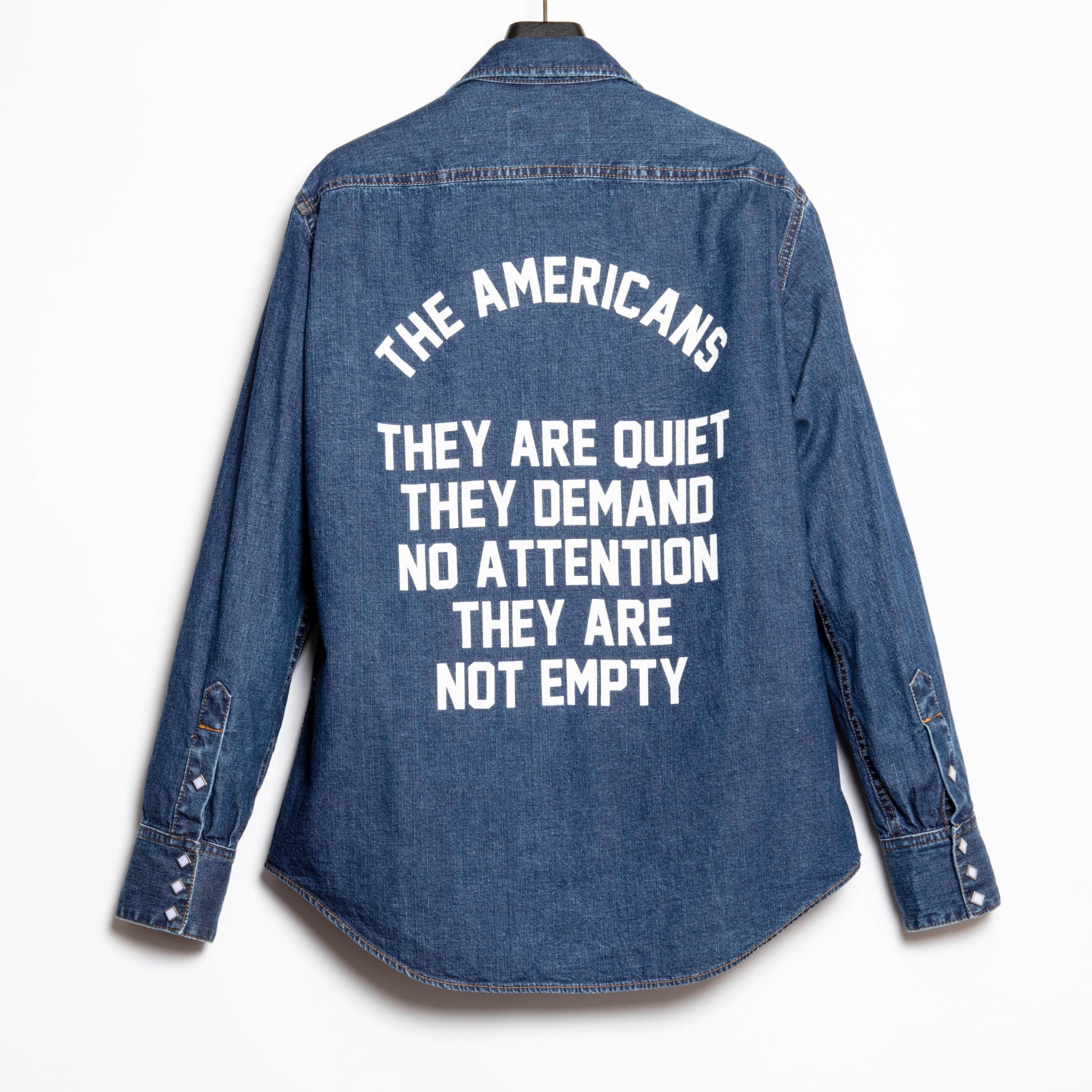THE LETTERS THE AMERICANS WESTERN SHIRT WASHED DENIM INDIGO