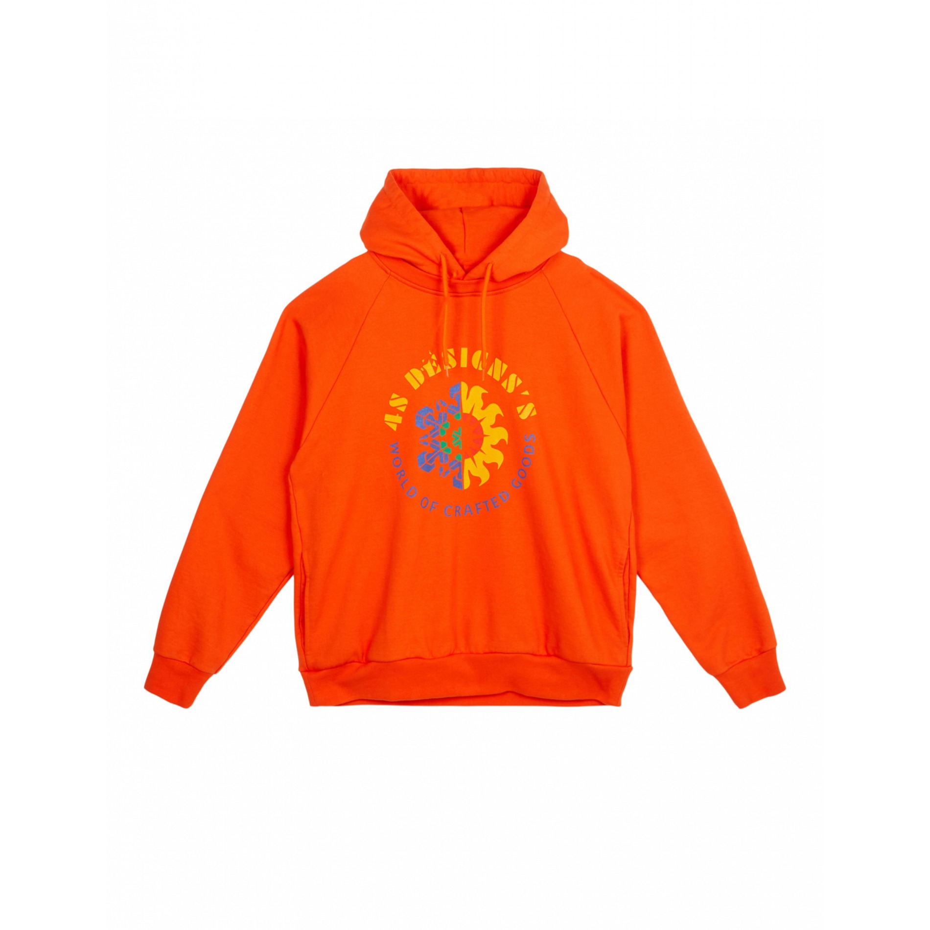 SS22 4SDESIGNS HOODIE IN ORANGE FRENCH TERRY