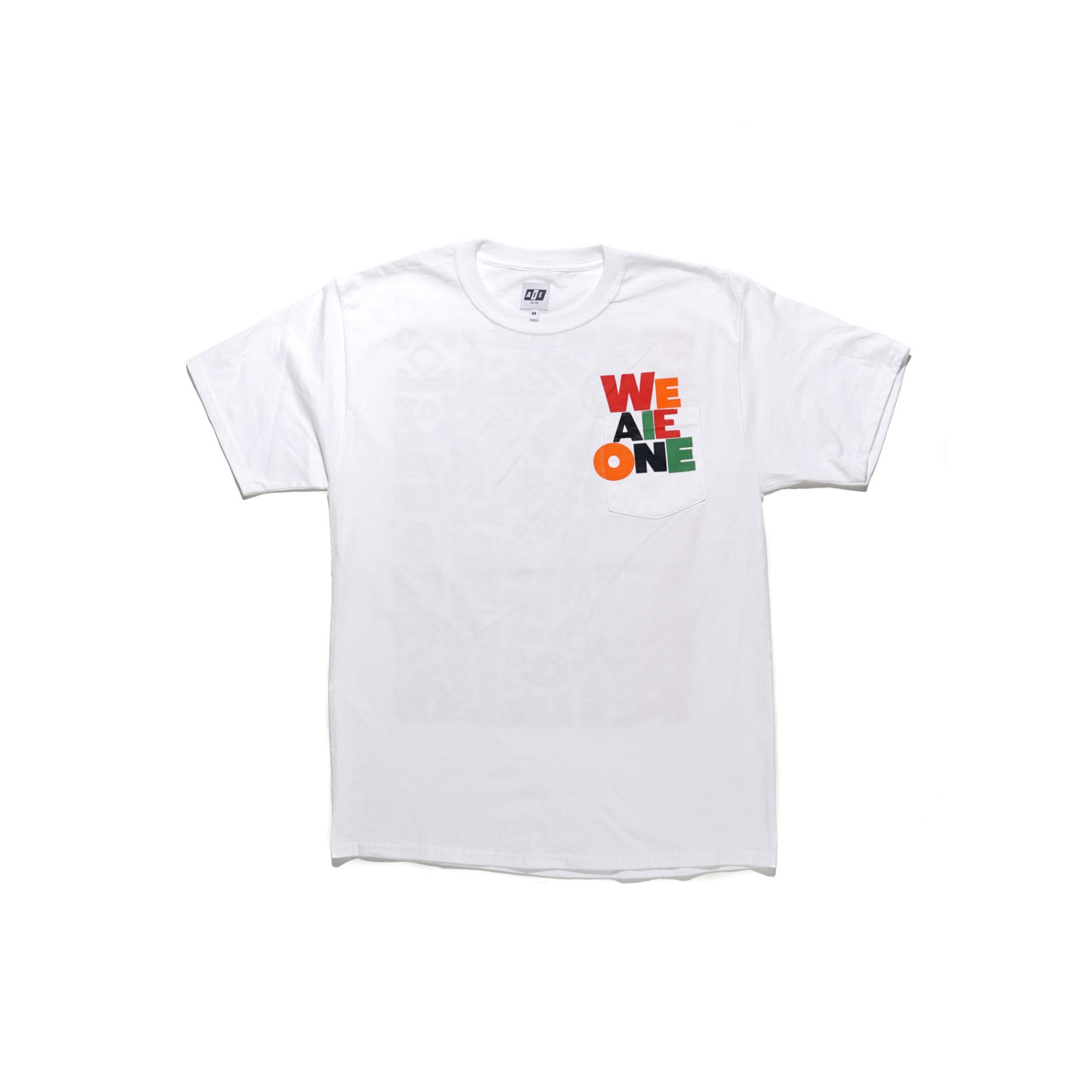 SS22 AIE / PRINTED WE AIE ONE S/S POCKET TEE WHITE