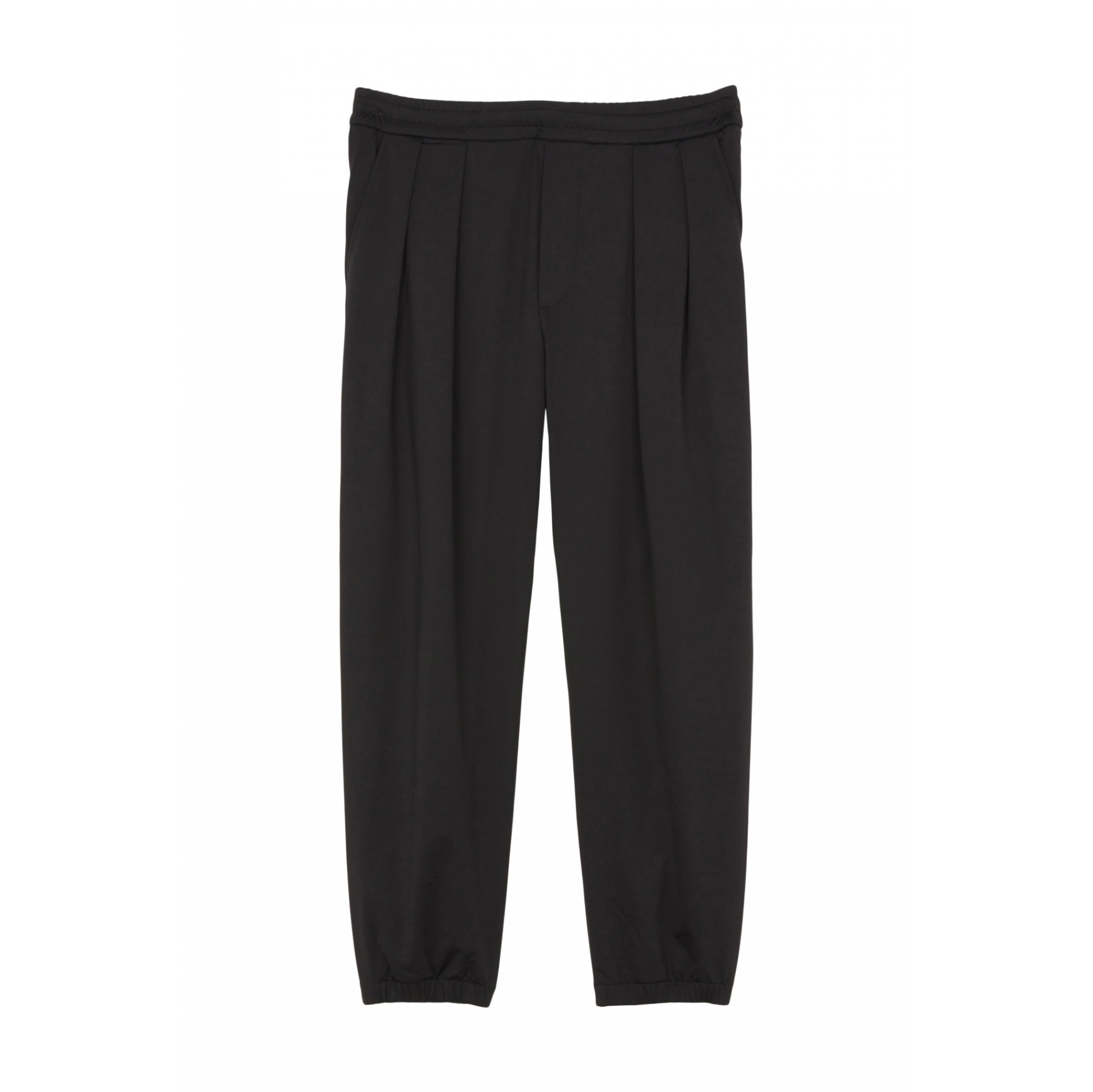 AW22 4SDESIGNS INVERTED PLEAT SWEAT PANT BLACK