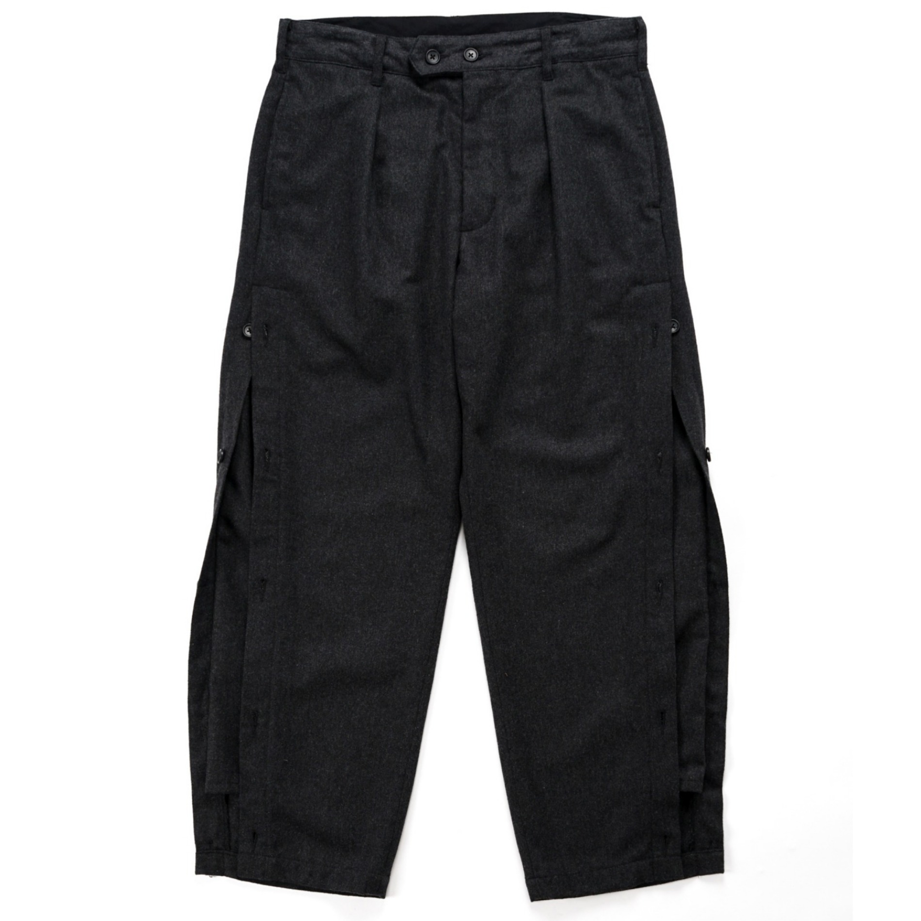 RANDT RT PANTS BLACK SOLID POLY WOOL FLANNEL