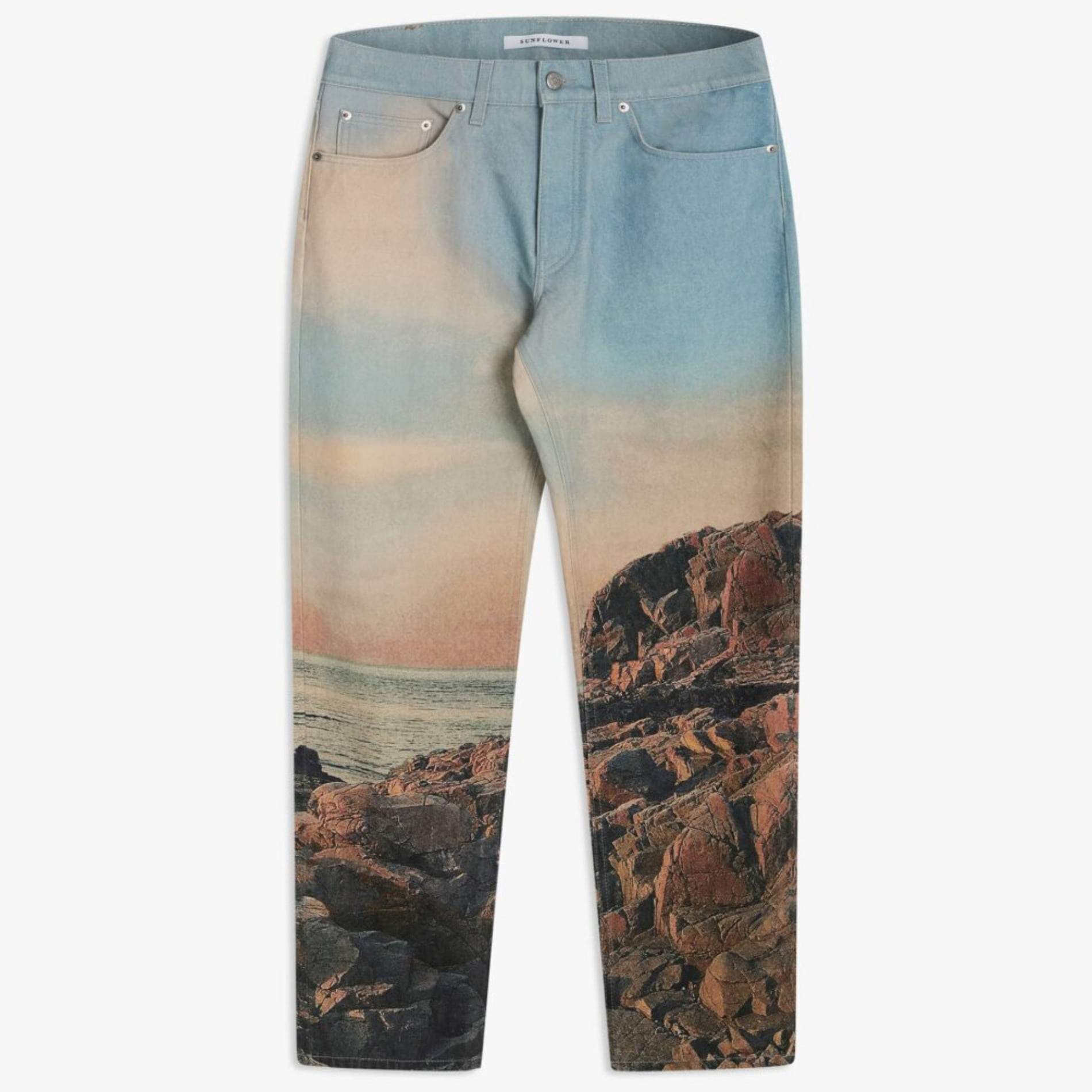 SS23 SUNFLOWER LOOSE JEANS AOP PRINTED