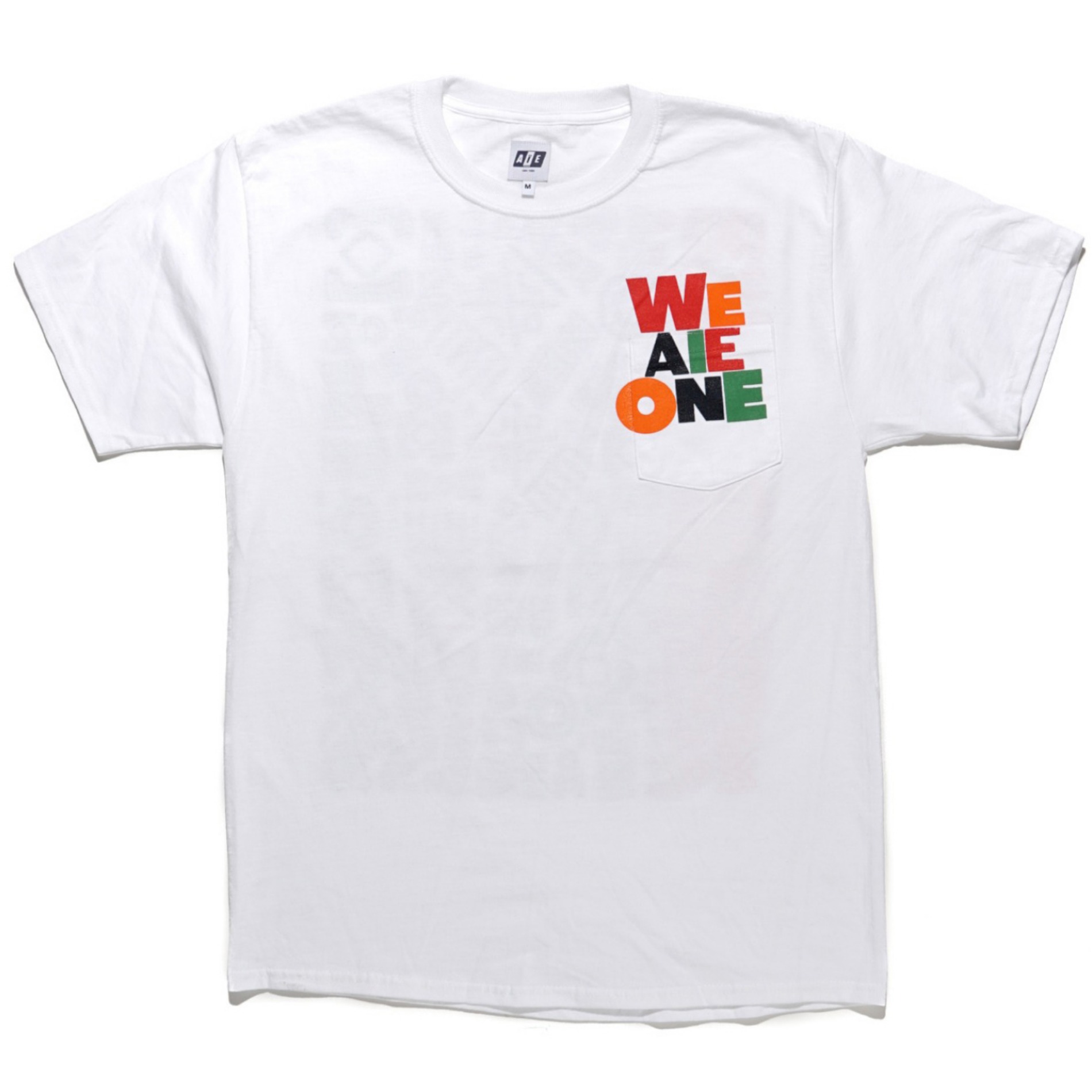 AIE / PRINTED WE AIE ONE S/S POCKET TEE WHITE