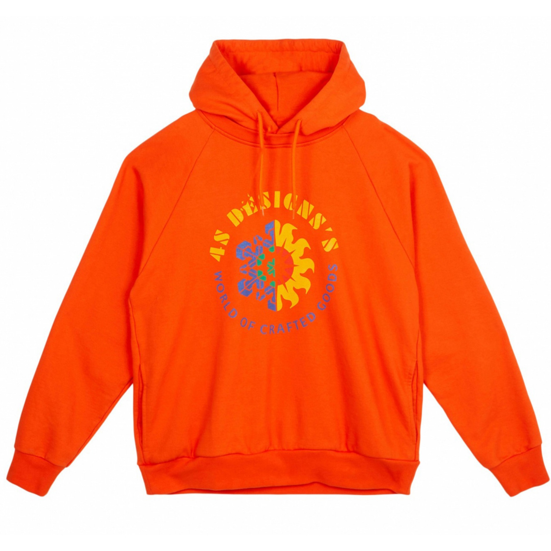 4SDESIGNS HOODIE IN ORANGE FRENCH TERRY