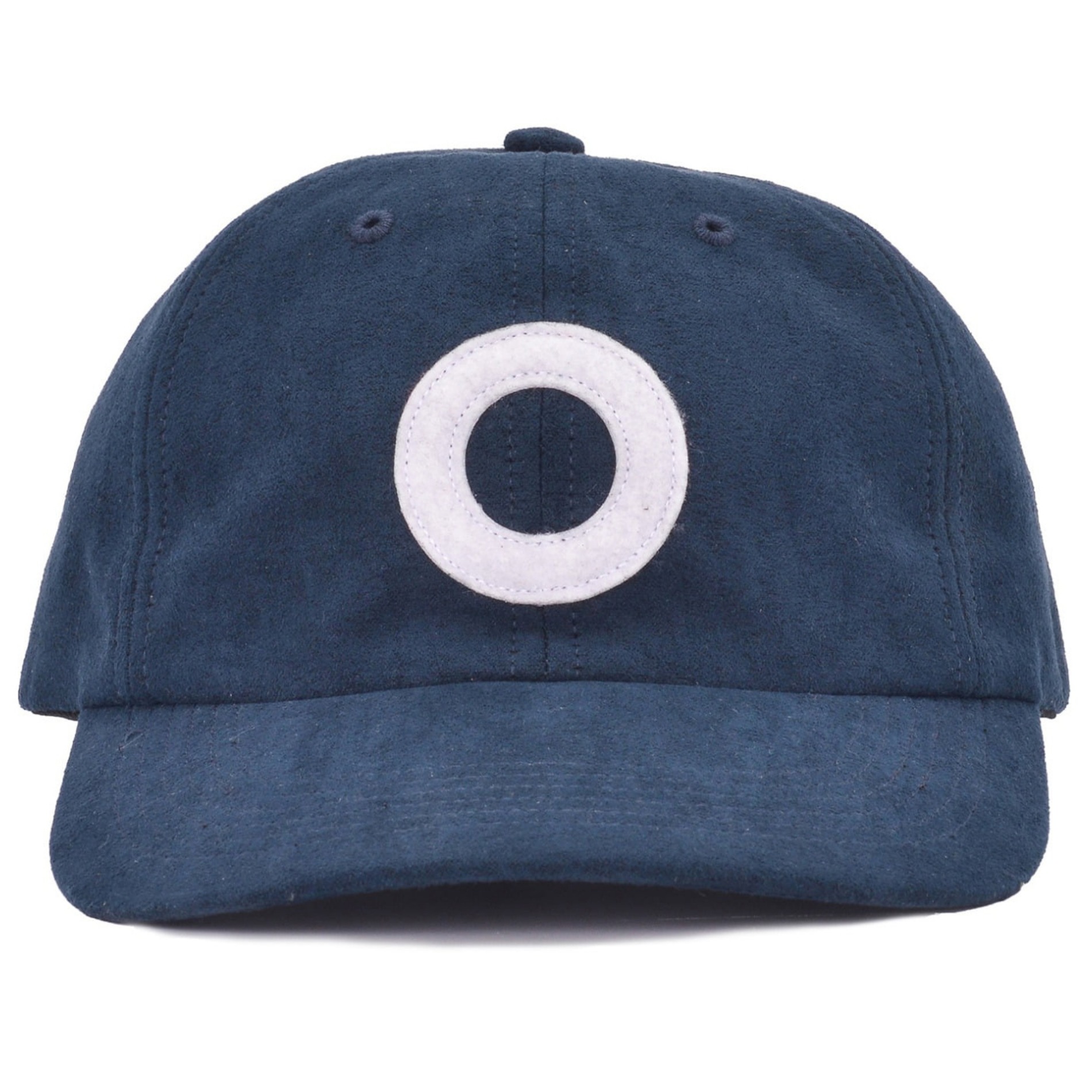 SS23 POP TRADING COMPANY SUEDE O 6 PANEL CAP NAVY