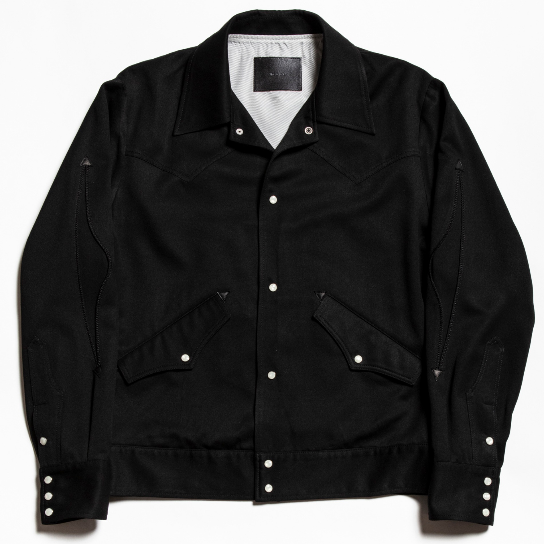 SS23 THE LETTERS  WESTERN  CUT OUT JACKET BLACK