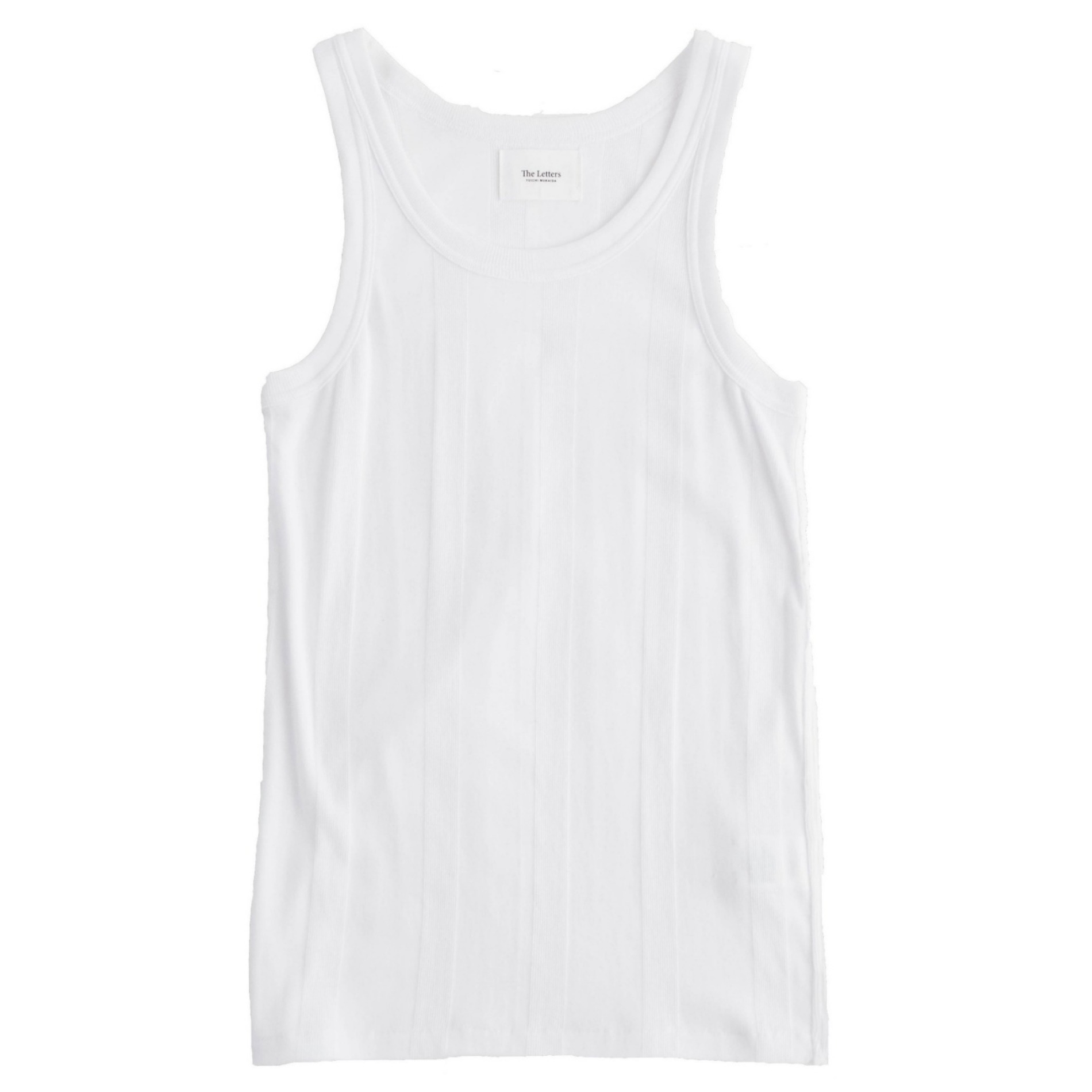 SS23 THE LETTERS STANDERD RIB TANK WHITE