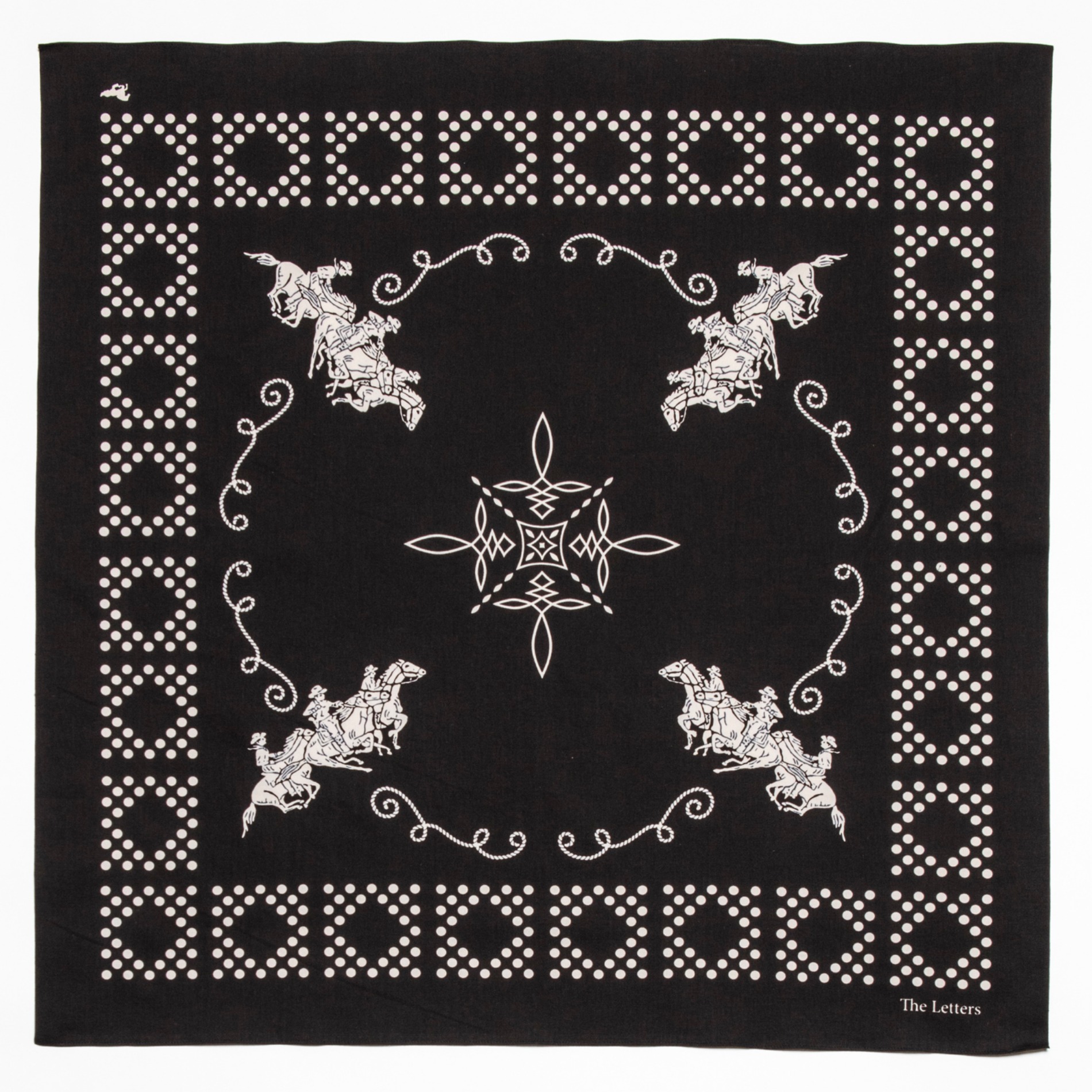 SS23 THE LETTERS WESTERN BANDANA SCARF BLACK