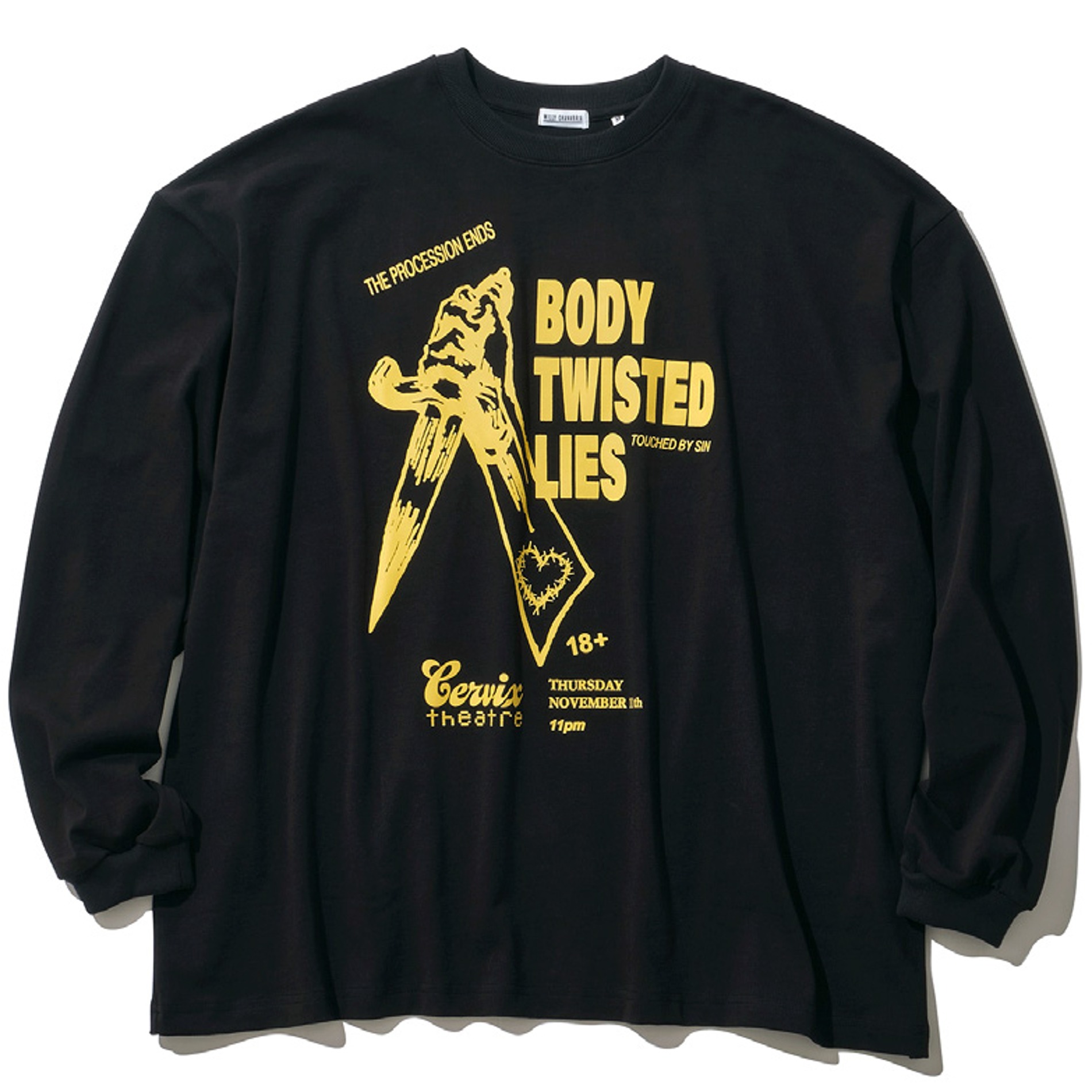 WILLY CHAVARRIA BODY TWISTED LIES LS BUFFALO TEE BLACK