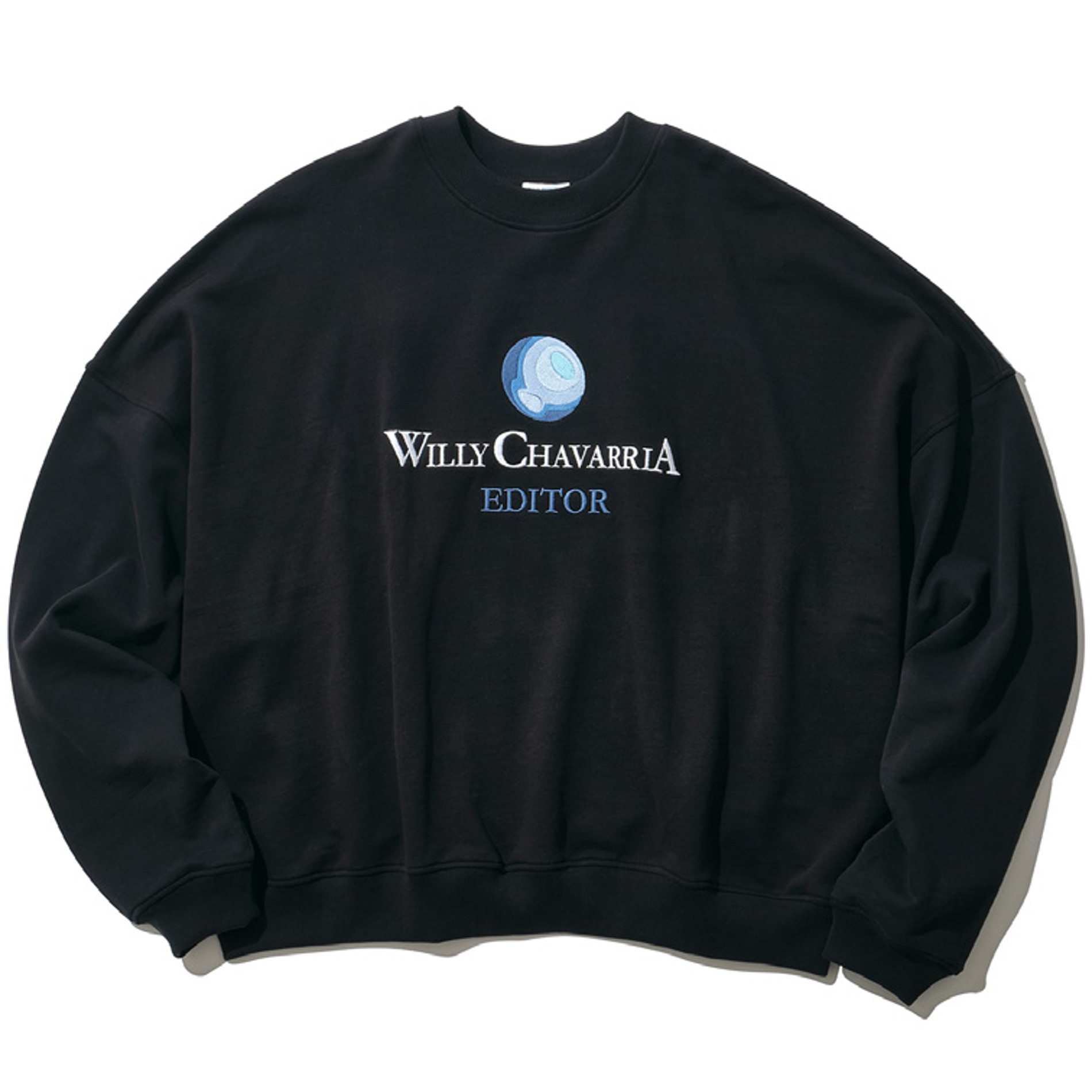 AW23 WILLY CHAVARRIA WILLYPEDIA BOMBER CREW BLACK