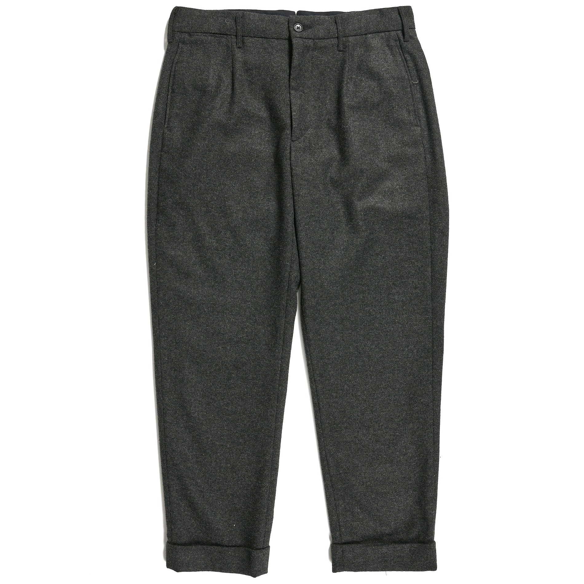 AW23 ENGINEERED GARMENTS ANDOVER PANT GREY SOLID POLY WOOL FLANNEL