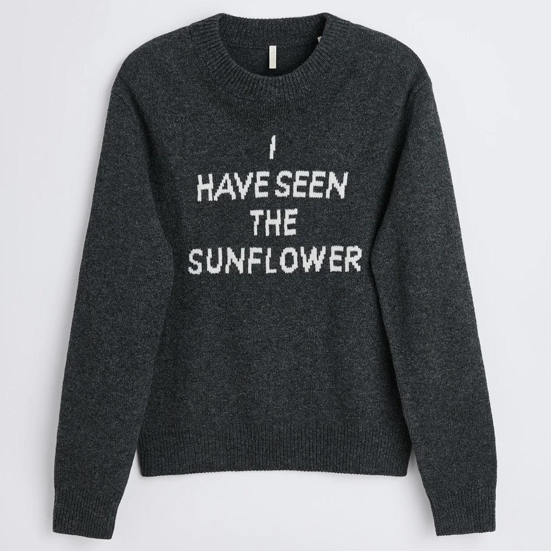 AW23 SUNFLOWER MOON TEXT KNIT ANTRACITE
