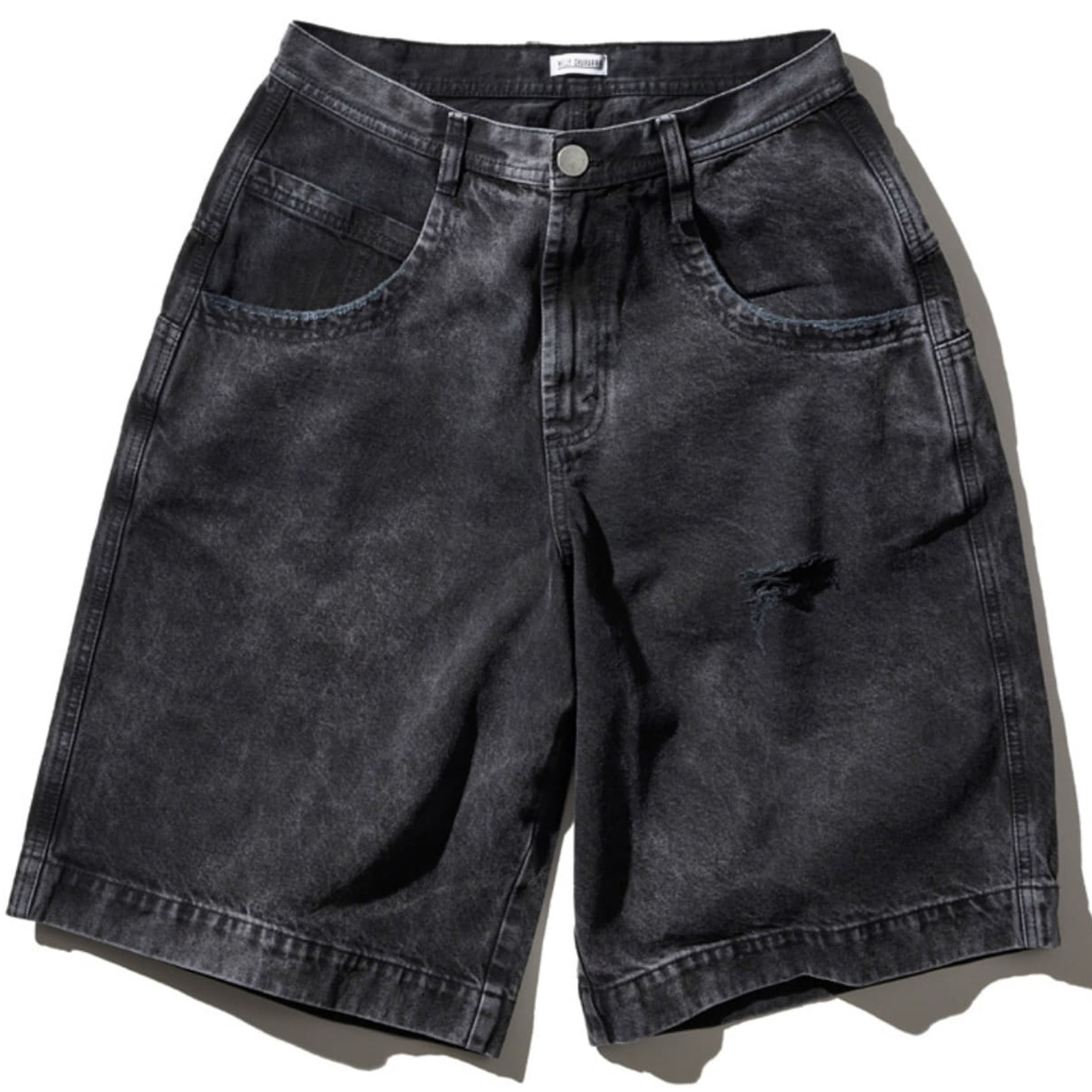 WILLY CHAVARRIA DENIM  LOW RISE SHORT WASHED BLACK