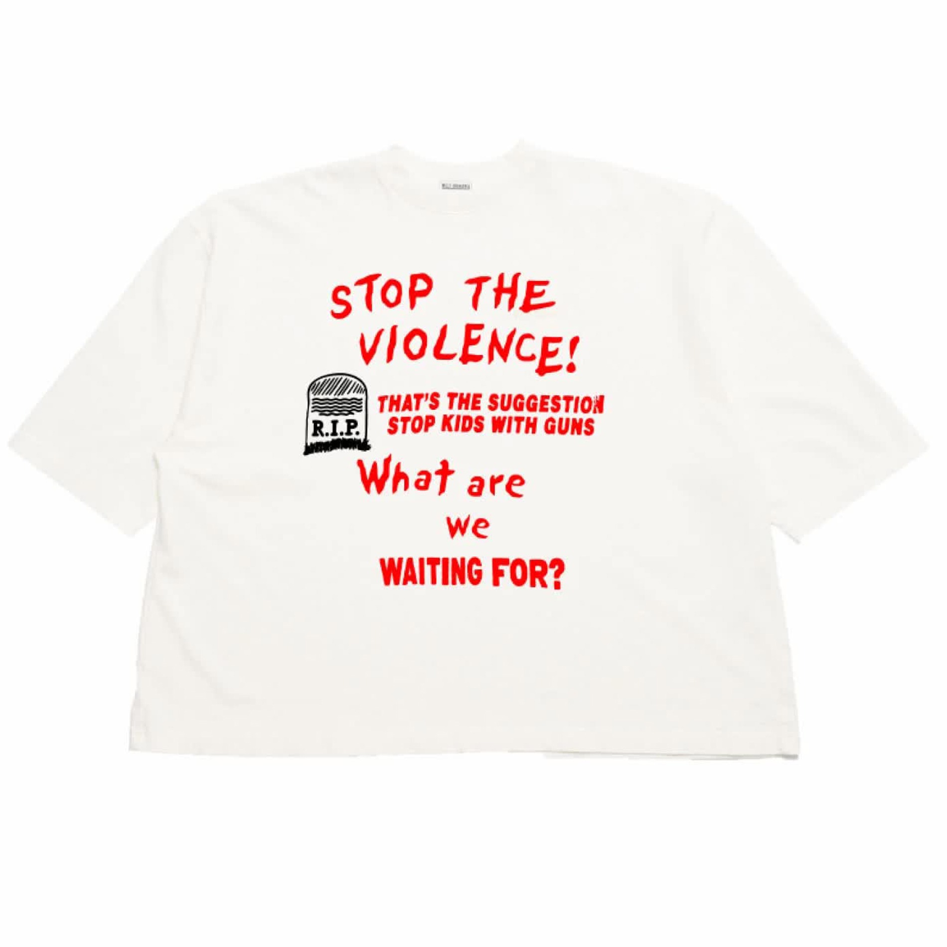 WILLY CHAVARRIA STOP THE VIOLENCE TEE WHITE